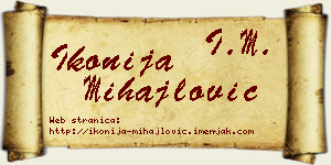 Ikonija Mihajlović vizit kartica